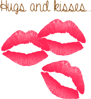 Hugsand Kisses Lip Prints PNG