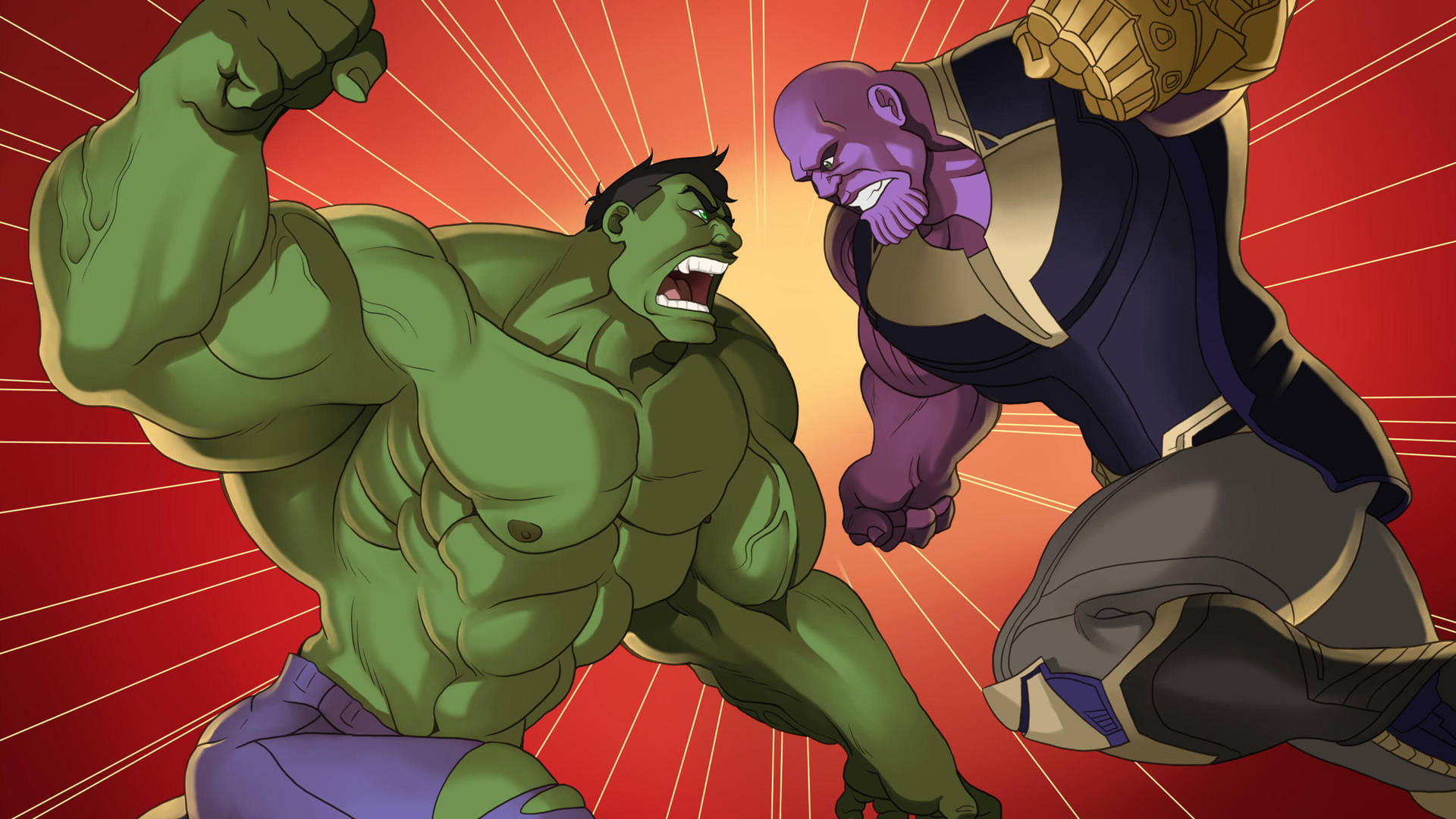 Hulk And Thanos 4K Wallpaper