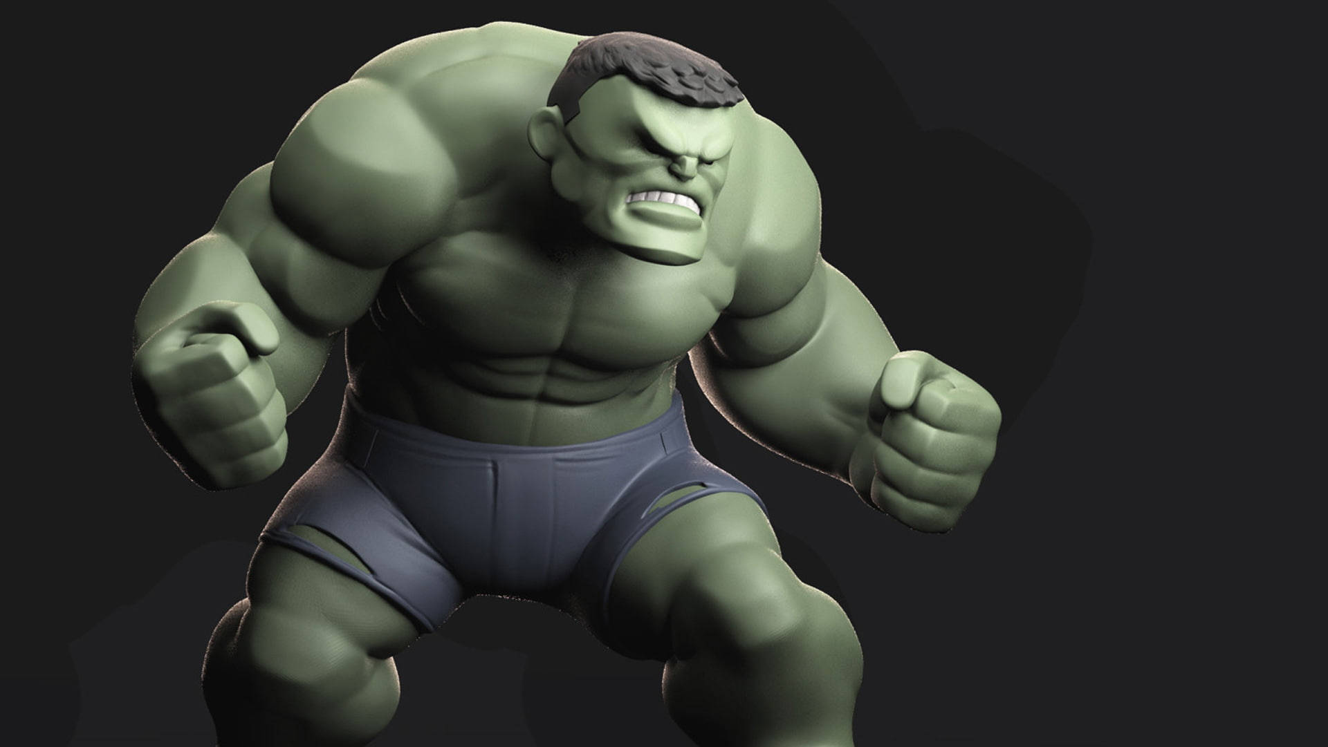 Hulk Avenger 3d Action Figure Background