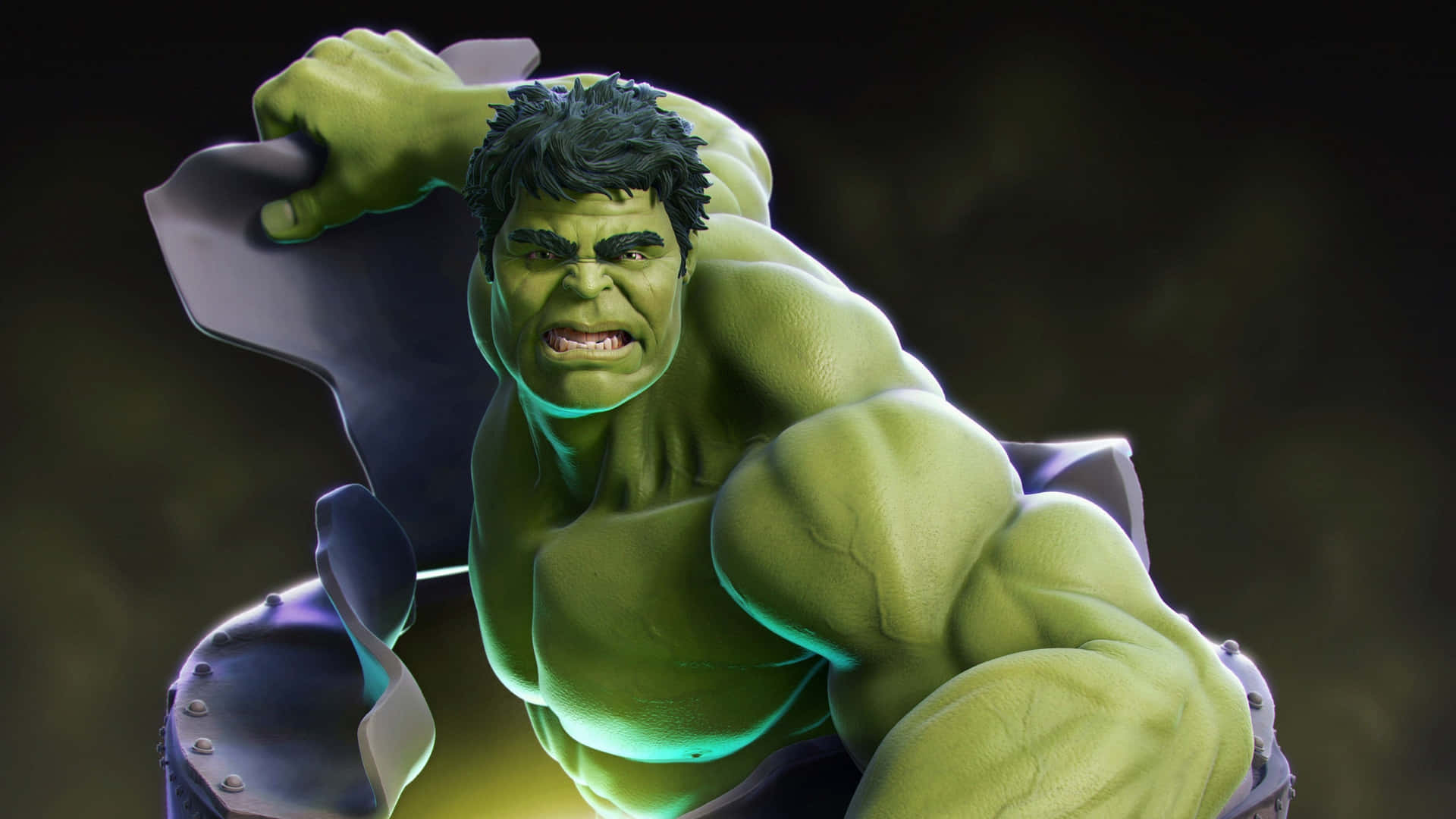 Uppfångaden Otroliga Styrkan Hos Hulken.