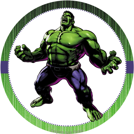 Hulk Circle Logo Illustration PNG