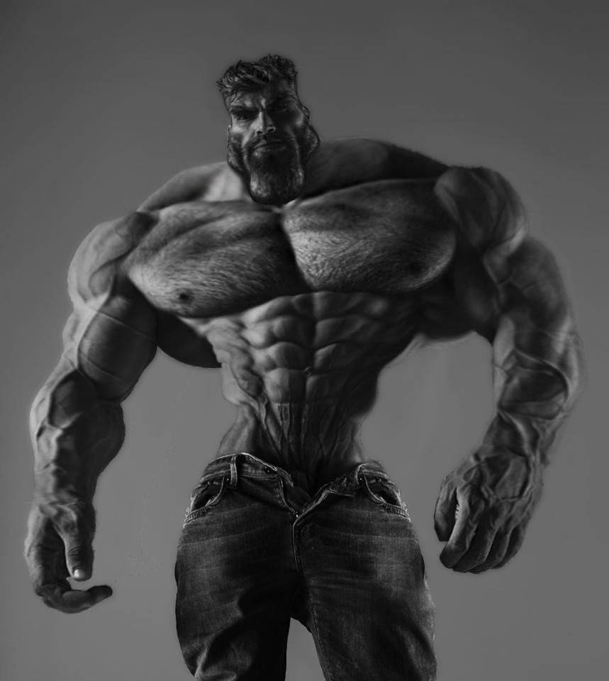 The Unstoppable Power - Hulk Giga Chad Wallpaper