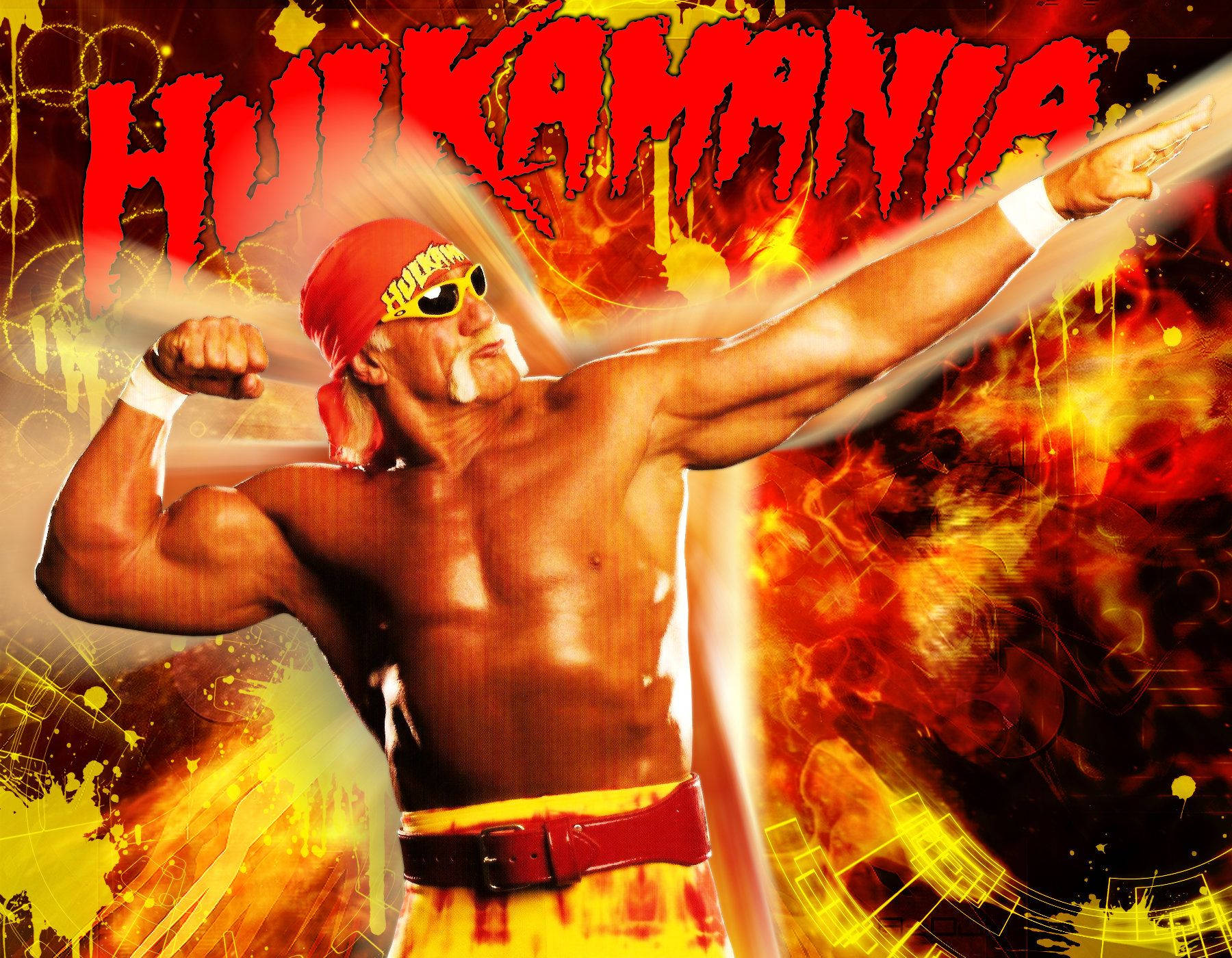 Pôsterdo Hulk Hogan Hulkamania. Papel de Parede