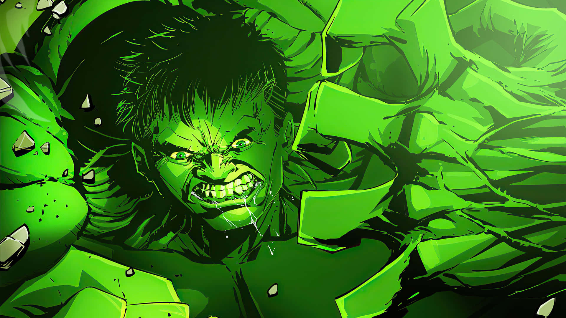 "The Incredible Hulk Demoing His Strength"