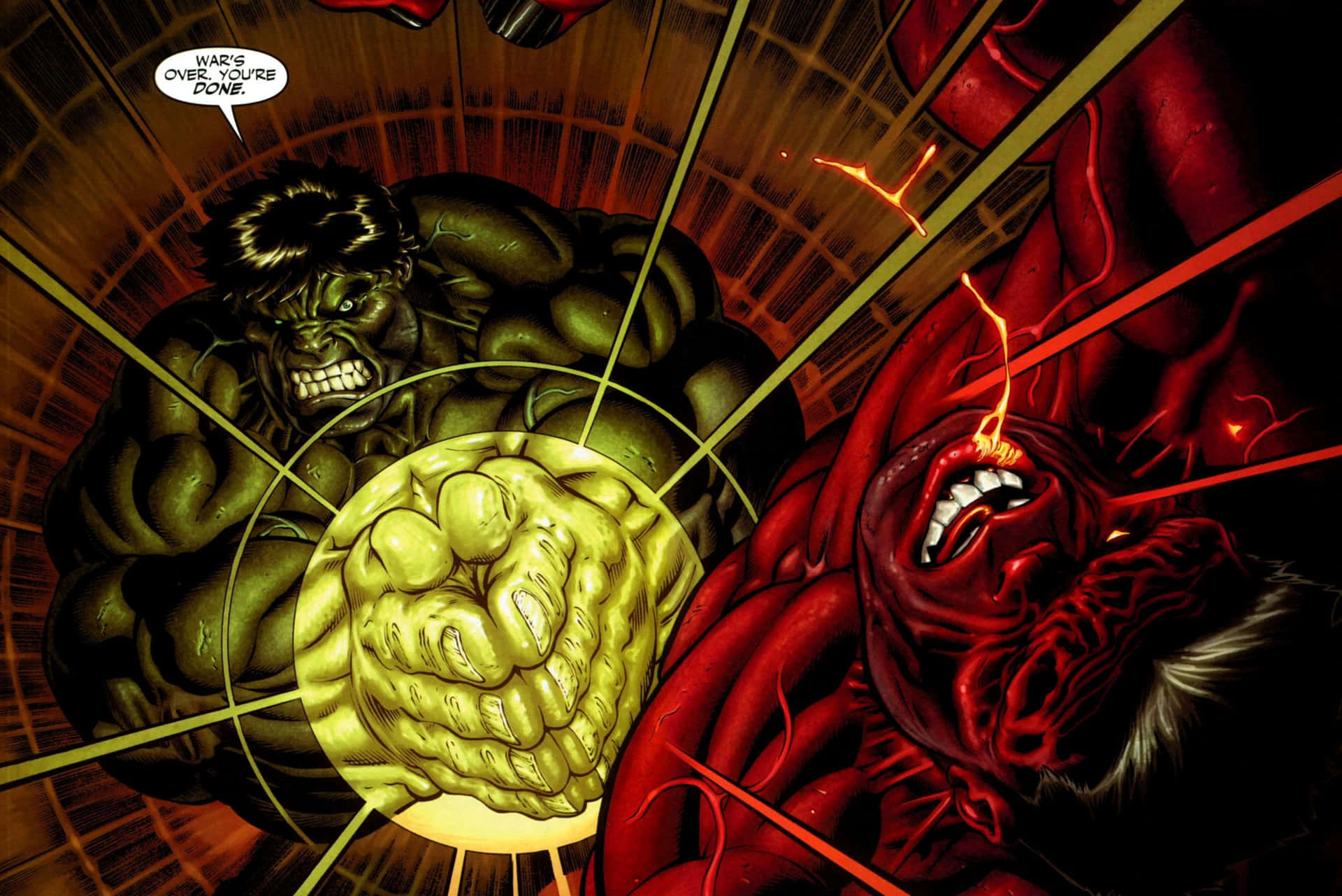 Hulkvs Red Hulk Clash Wallpaper