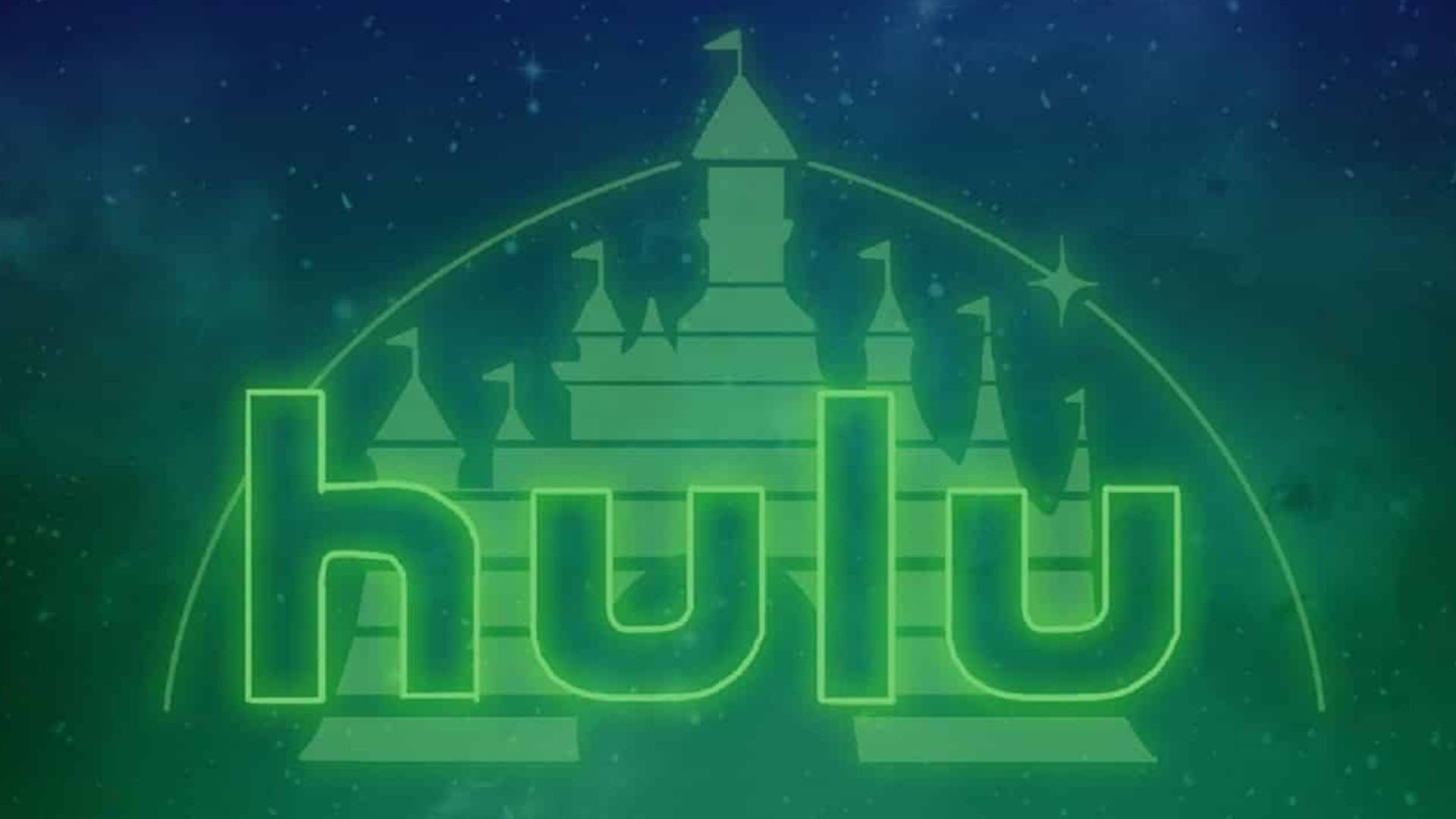 Hulu & Disney In Neon Lights Background