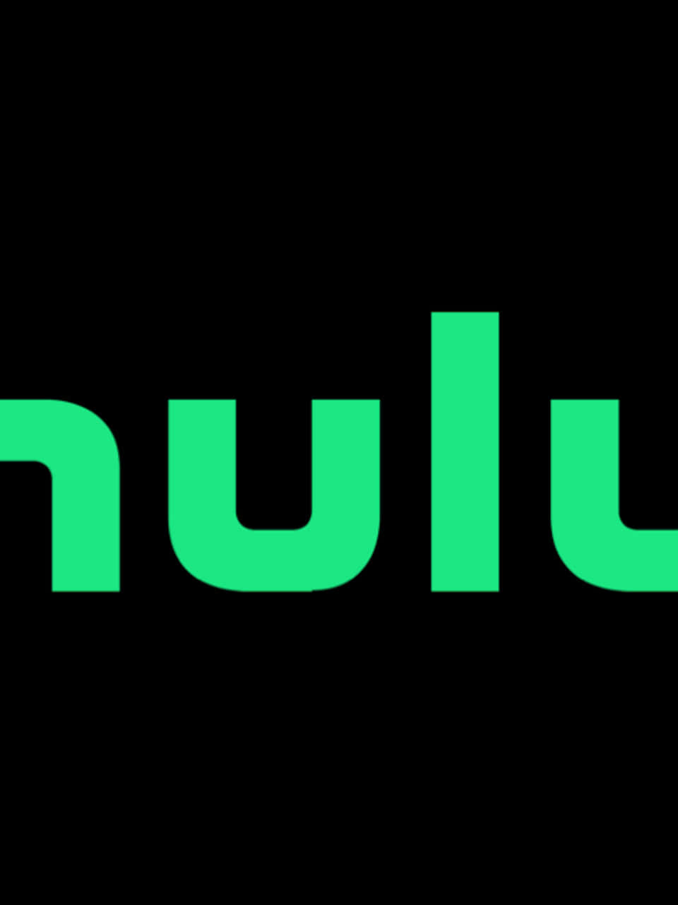 Hulu Logo With Green Letters On A Black Background