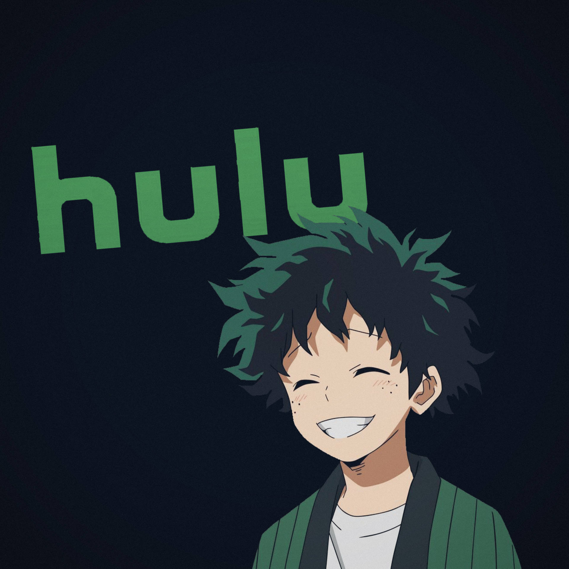 Hulu With Smiling Deku Background