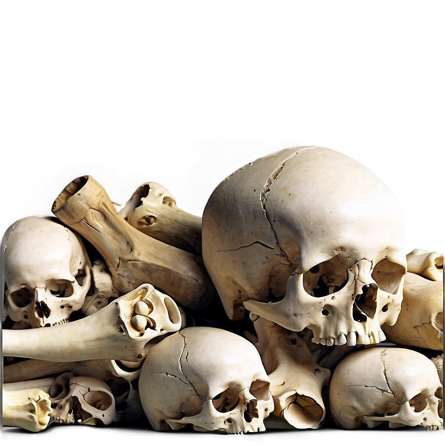 Human Bones Pile Art Png 40 PNG