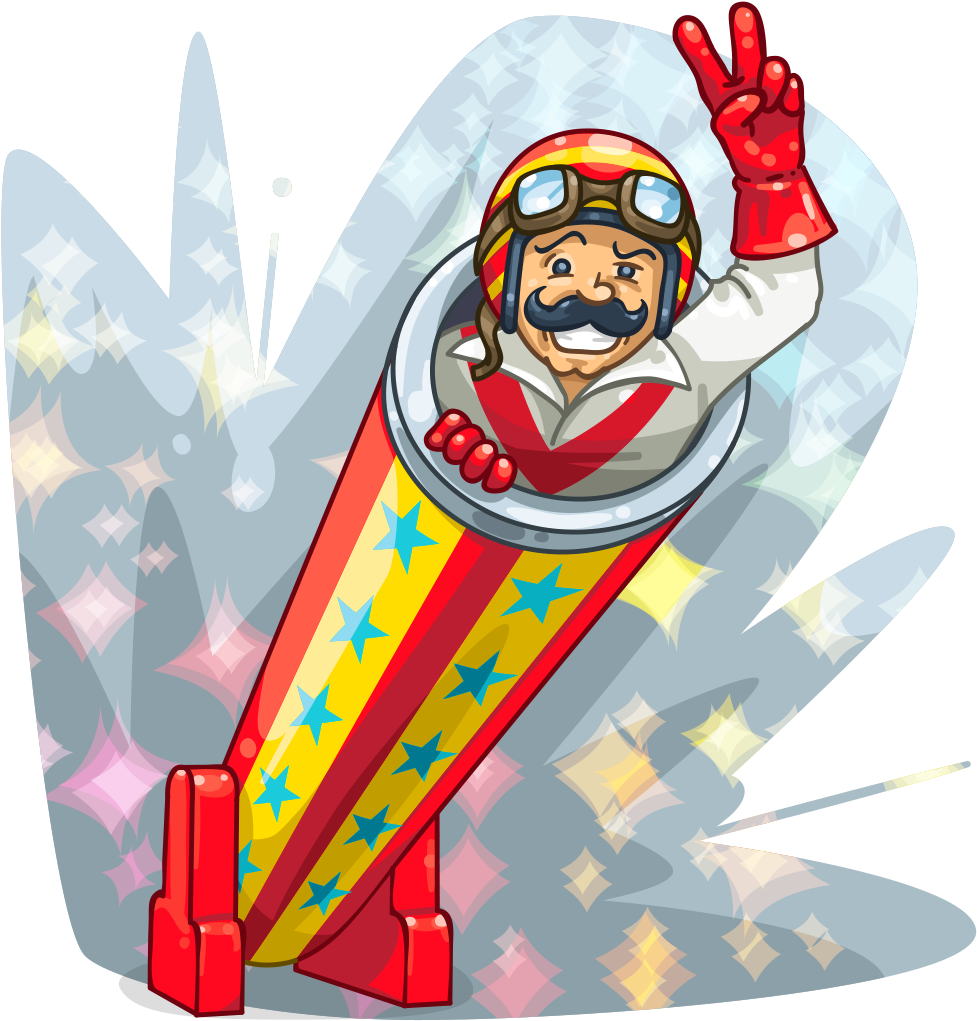 Download Human Cannonball Cartoon Character | Wallpapers.com