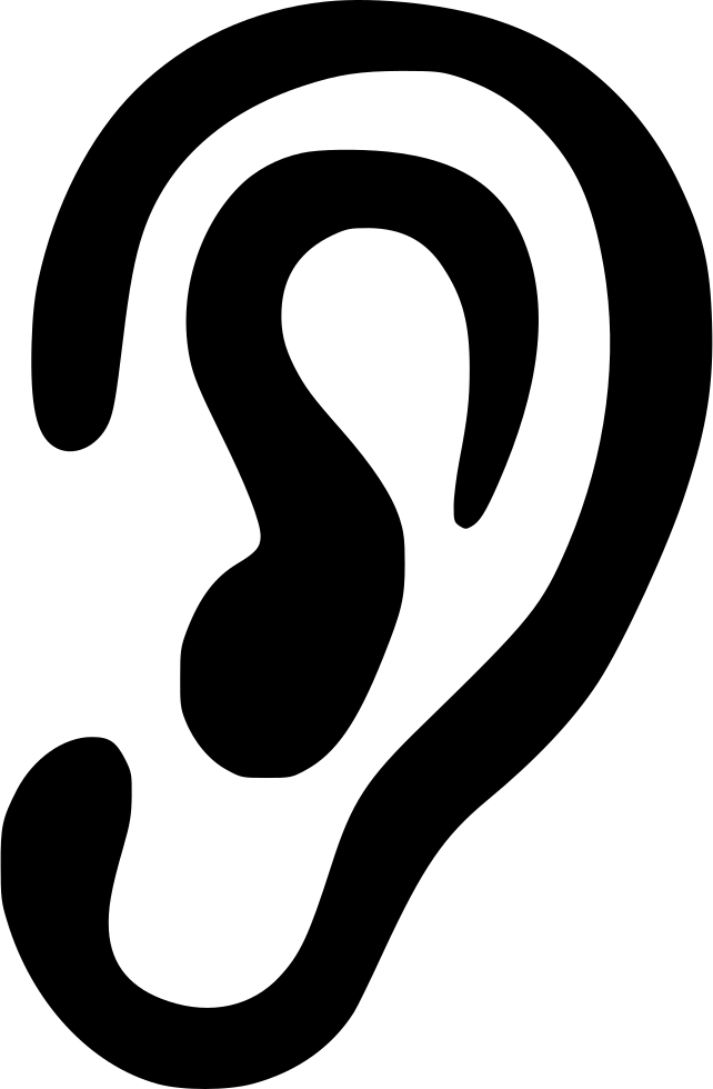 Human Ear Outline Graphic PNG