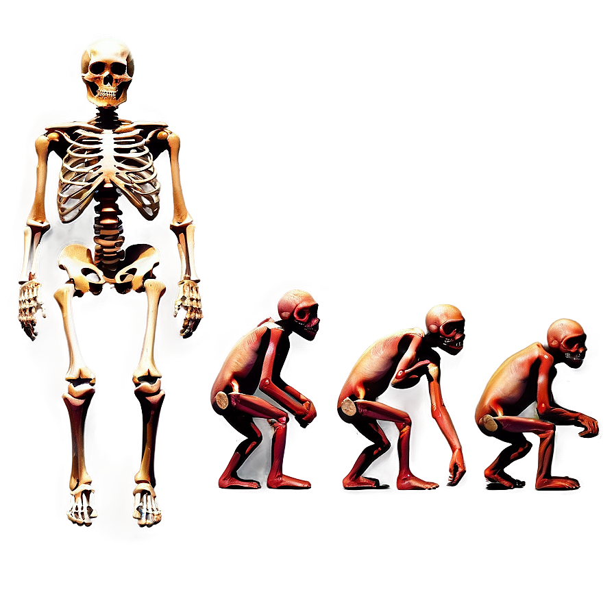 Human Evolution Skeletal Changes Png Qme PNG