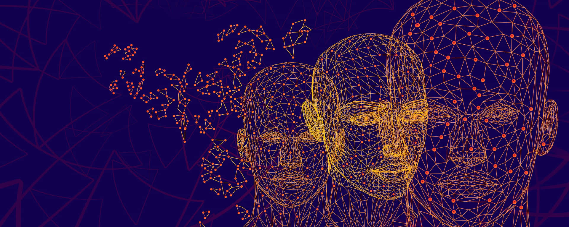 Human Head In A Work Of Constellation With Psychological Meaning Wallpaper