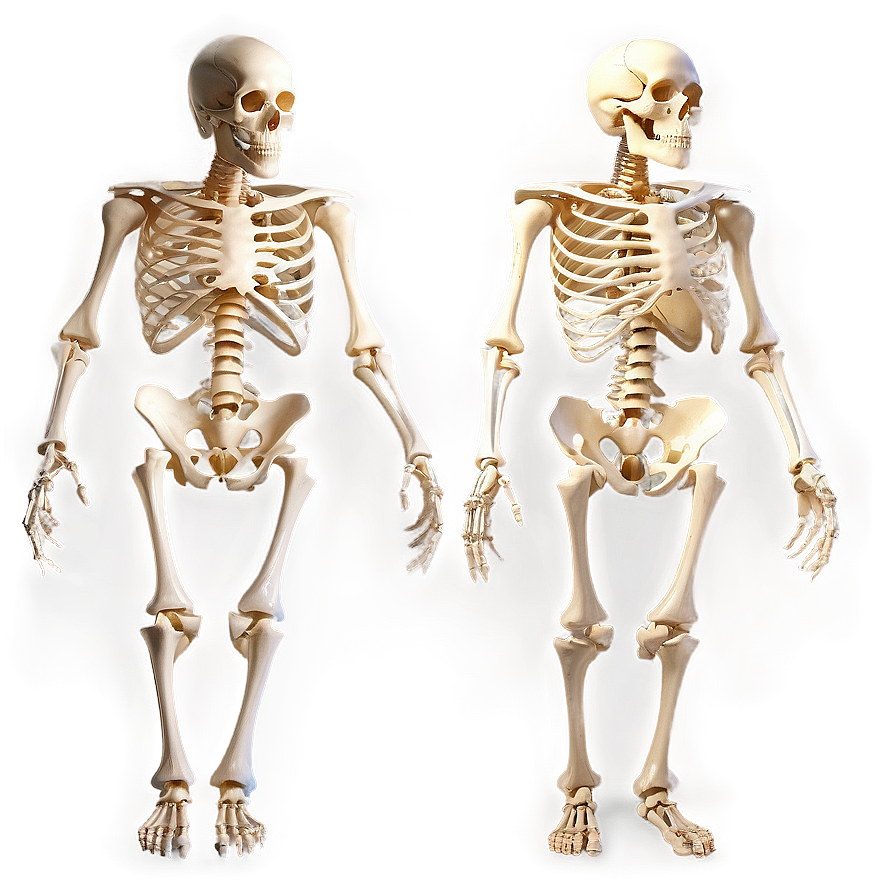 Human Skeleton In Dynamic Poses Png 06262024 PNG