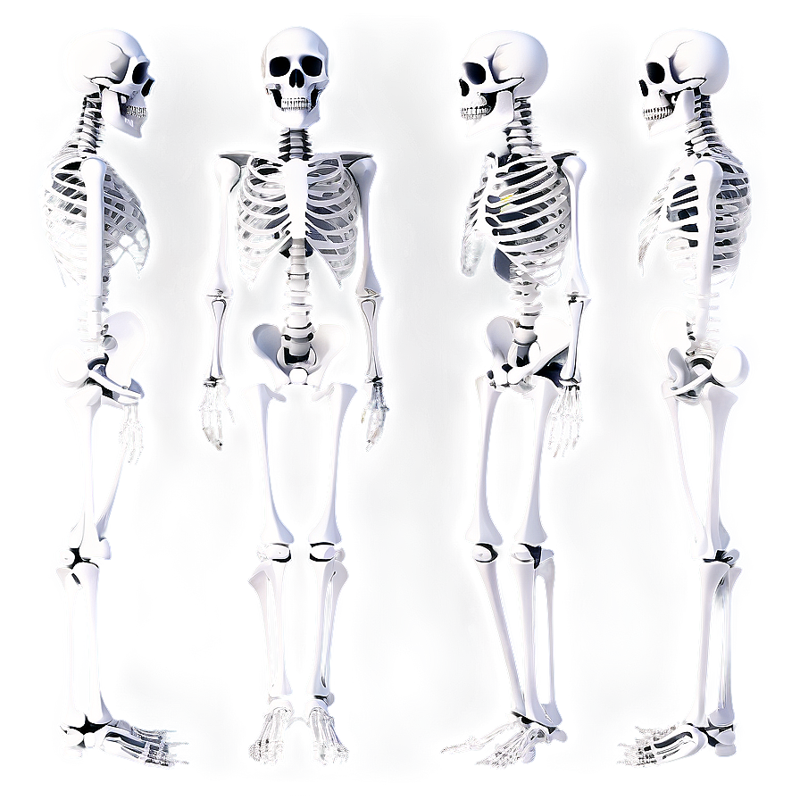 Human Skeleton In Dynamic Poses Png 06262024 PNG