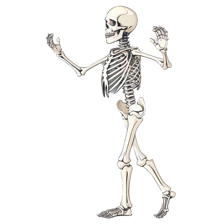 Human Skeleton In Dynamic Poses Png 06262024 PNG