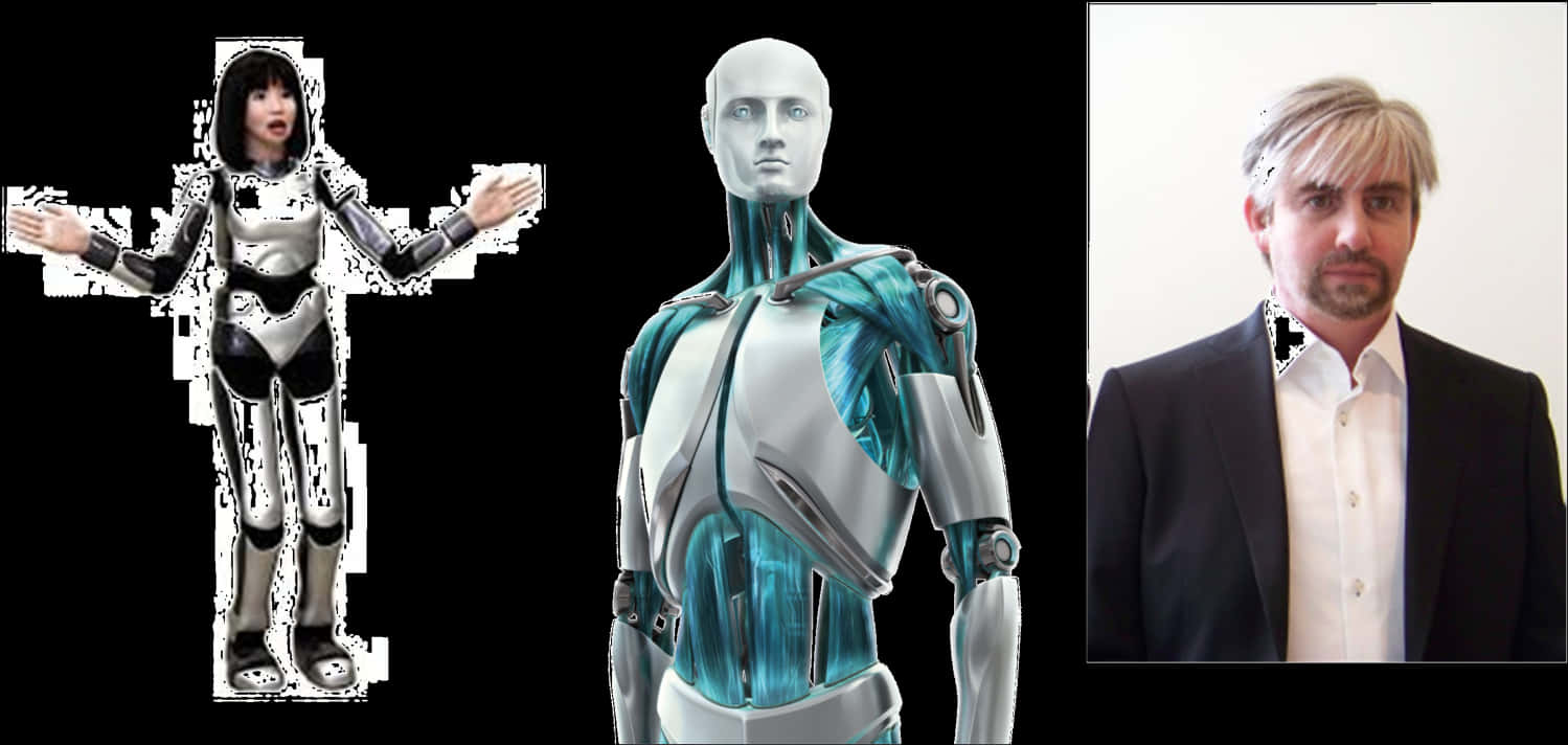 Humanand Robot Comparison PNG
