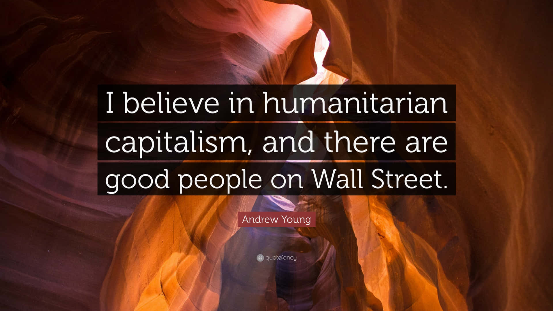 Humanitarian Capitalism Quote Wallpaper