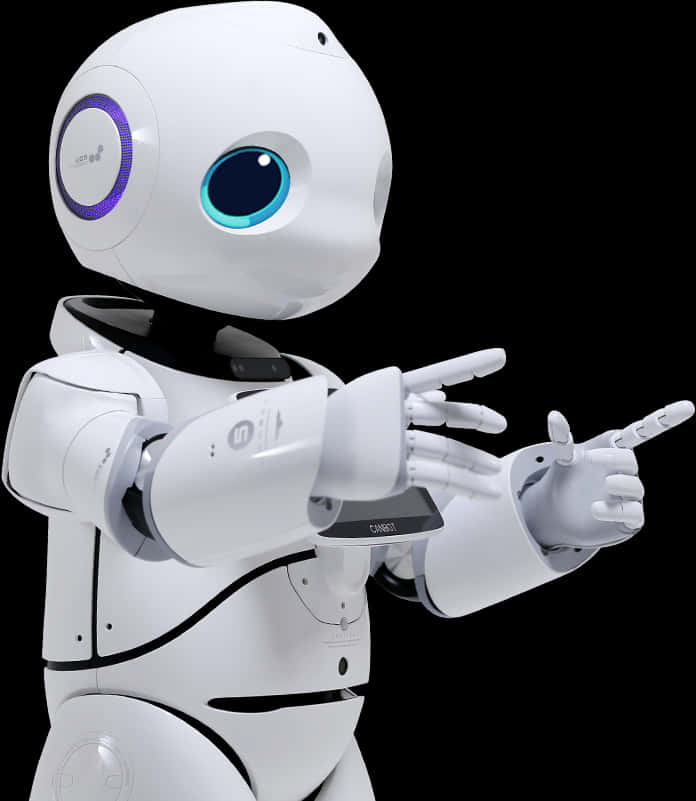 Humanoid Robot Gesturing Pointing PNG