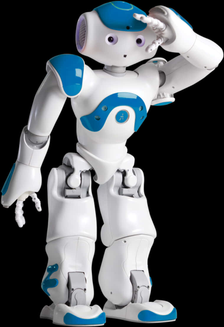 Humanoid Robot Saluting PNG