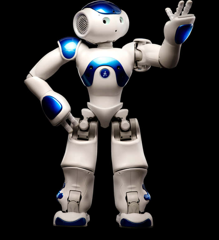 Humanoid Robot Waving Hello PNG