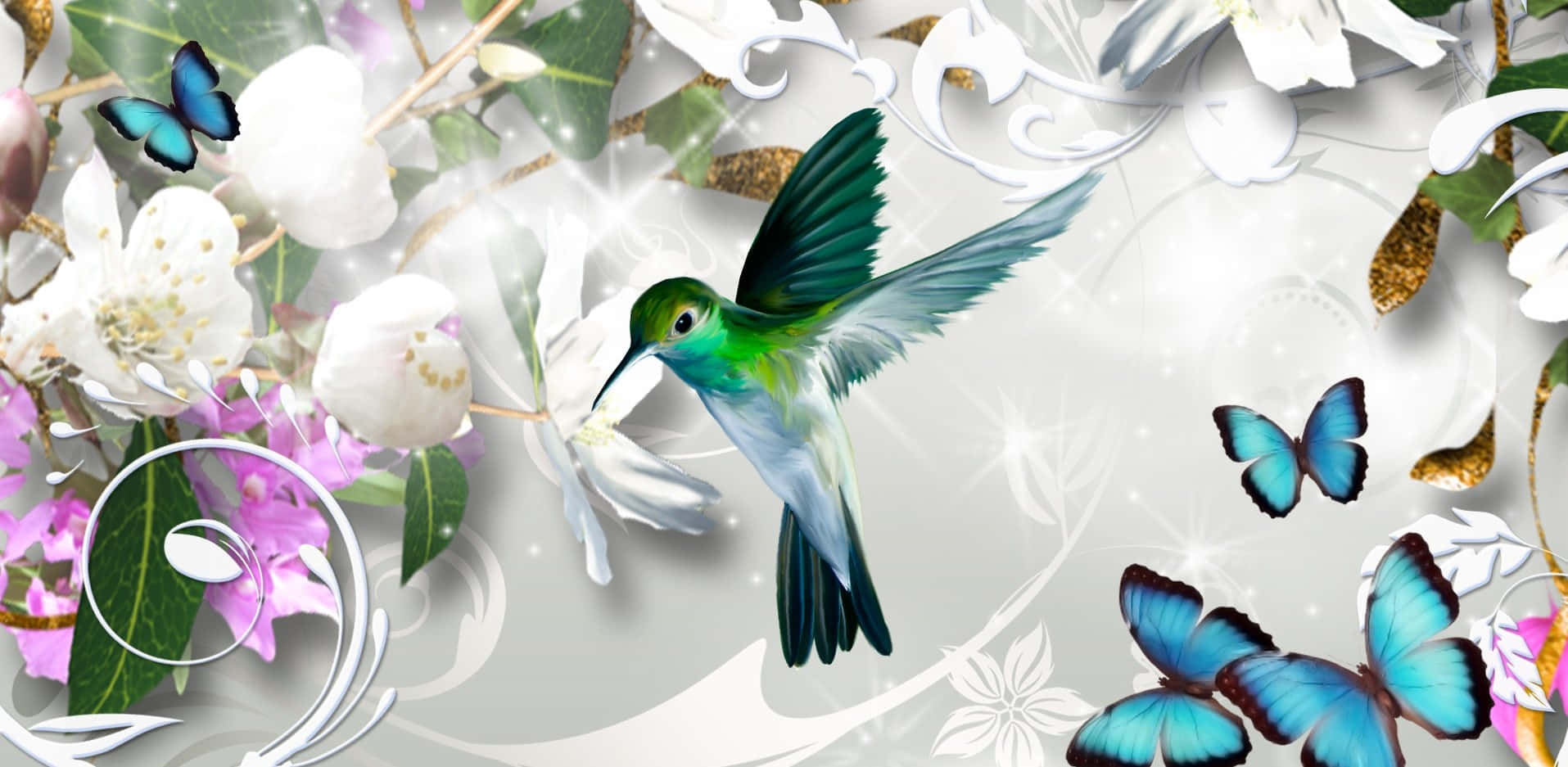 Einperuanischer Metallschwanzkolibri Mit Violettem Kehlfleck Sitzt Auf Einem Ast In Seinem Natürlichen Lebensraum.