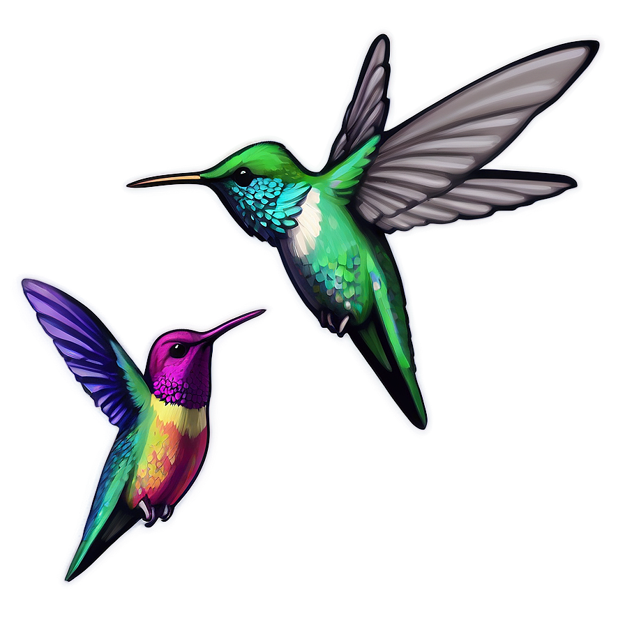 Download Hummingbird Digital Art Png 88 | Wallpapers.com