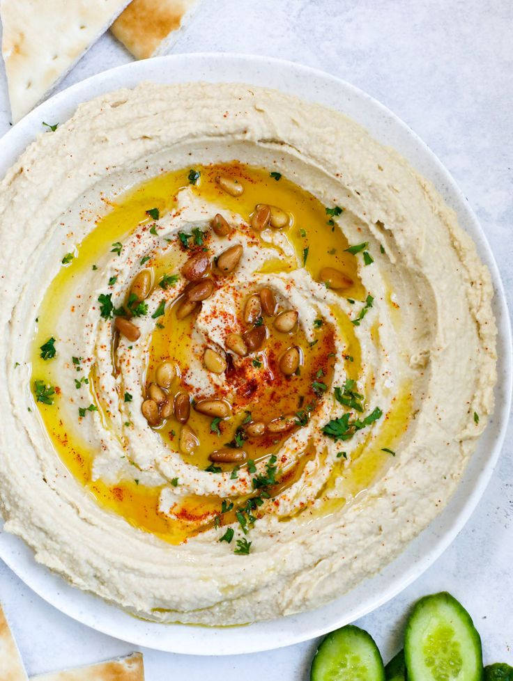 Hummus With Oil And Spices Wallpaper