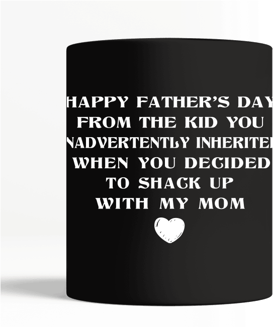 Humorous Fathers Day Mug Message PNG