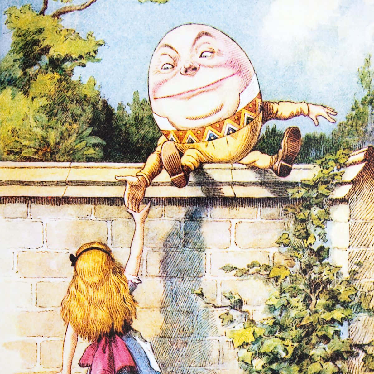 Imagende Humpty Dumpty Ayudando A La Niña