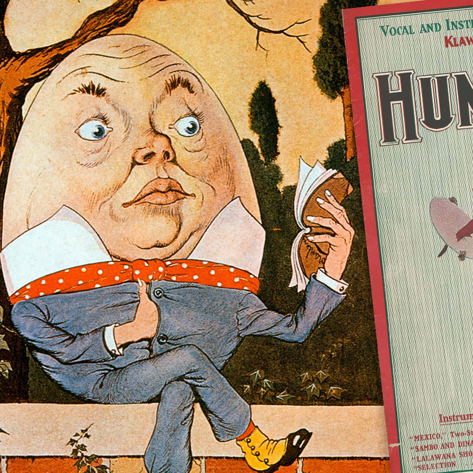 Immaginedella Copertina Vintage Del Libro Di Humpty Dumpty