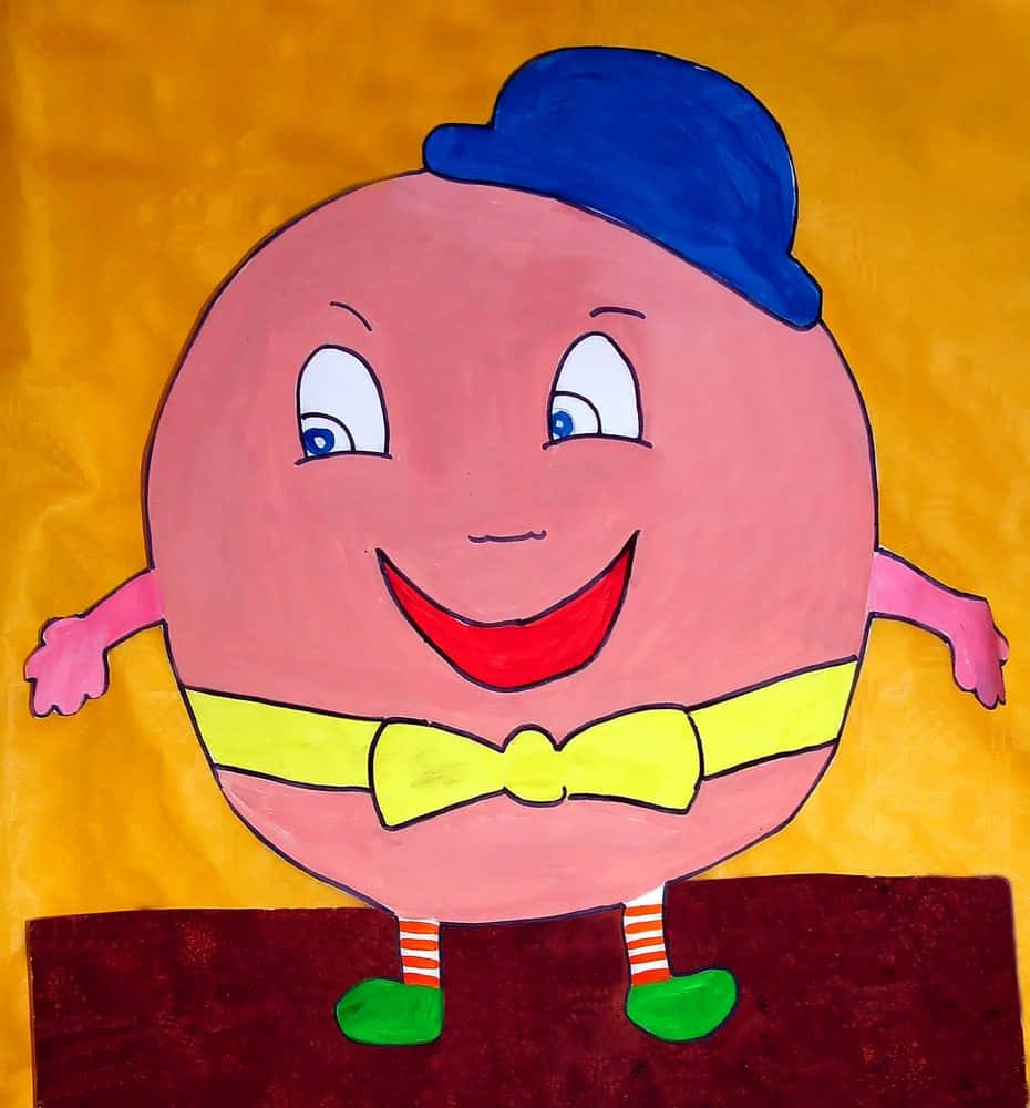 Imagenilustrada De Humpty Dumpty En Color Rosa.
