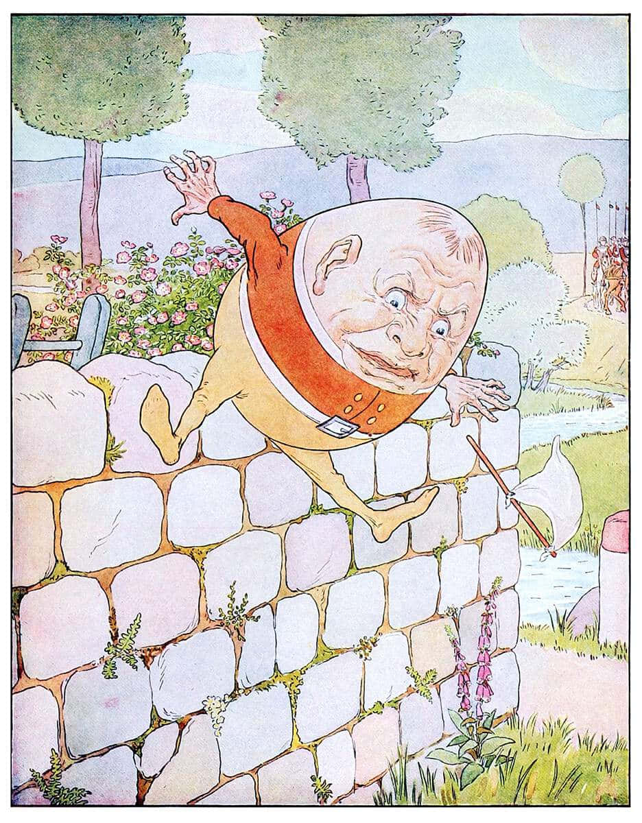 Humpty Dumpty Falling From The Wall Picture