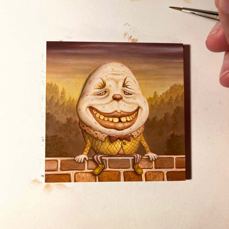 Fulhumpty Dumpty Målad Bild
