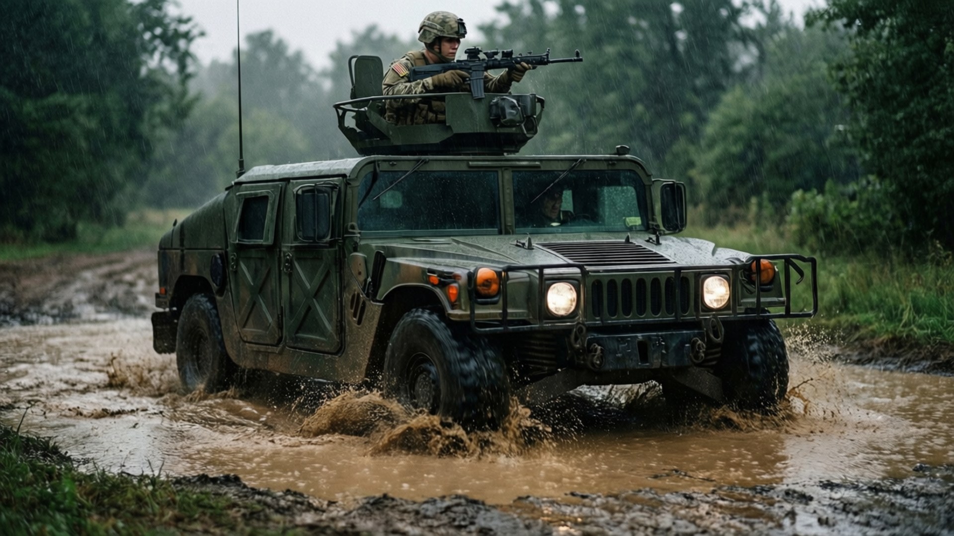 Humvee Mud Splash Bakgrundsbilder