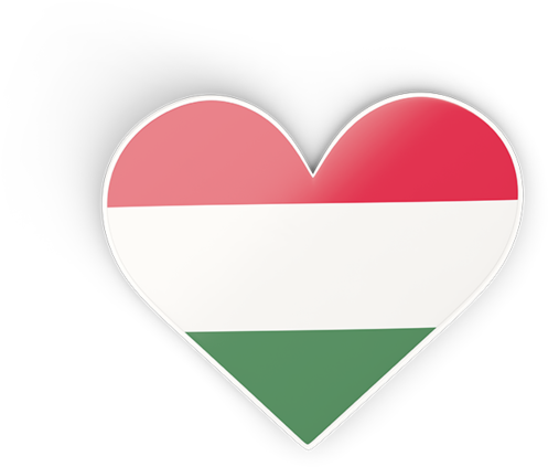 Hungarian Heart Flag Graphic PNG