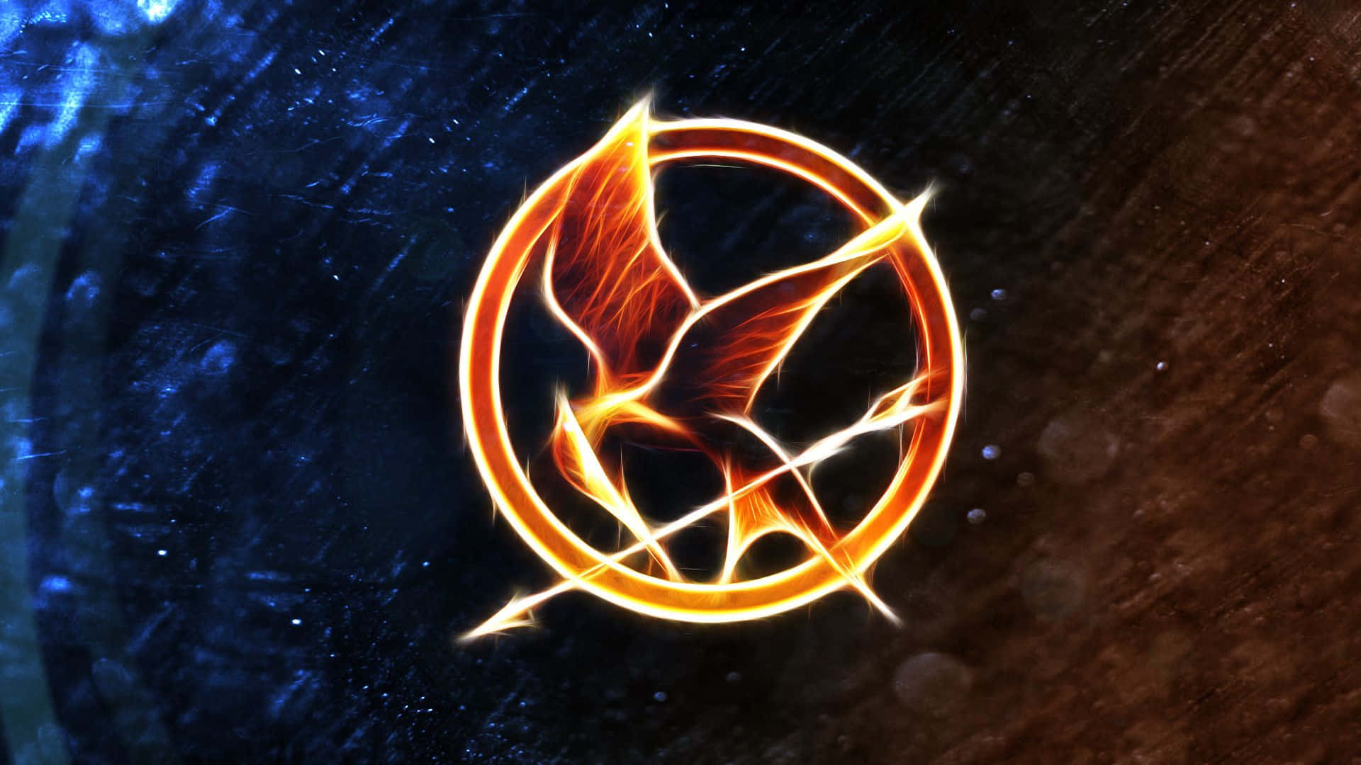 The Hunger Games Logo On A Dark Background