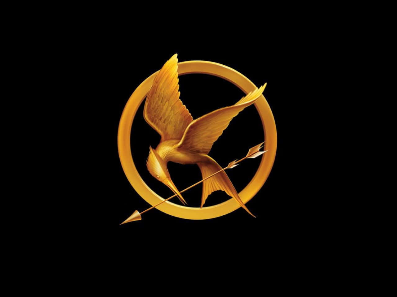 Illogo Di Hunger Games Su Uno Sfondo Nero