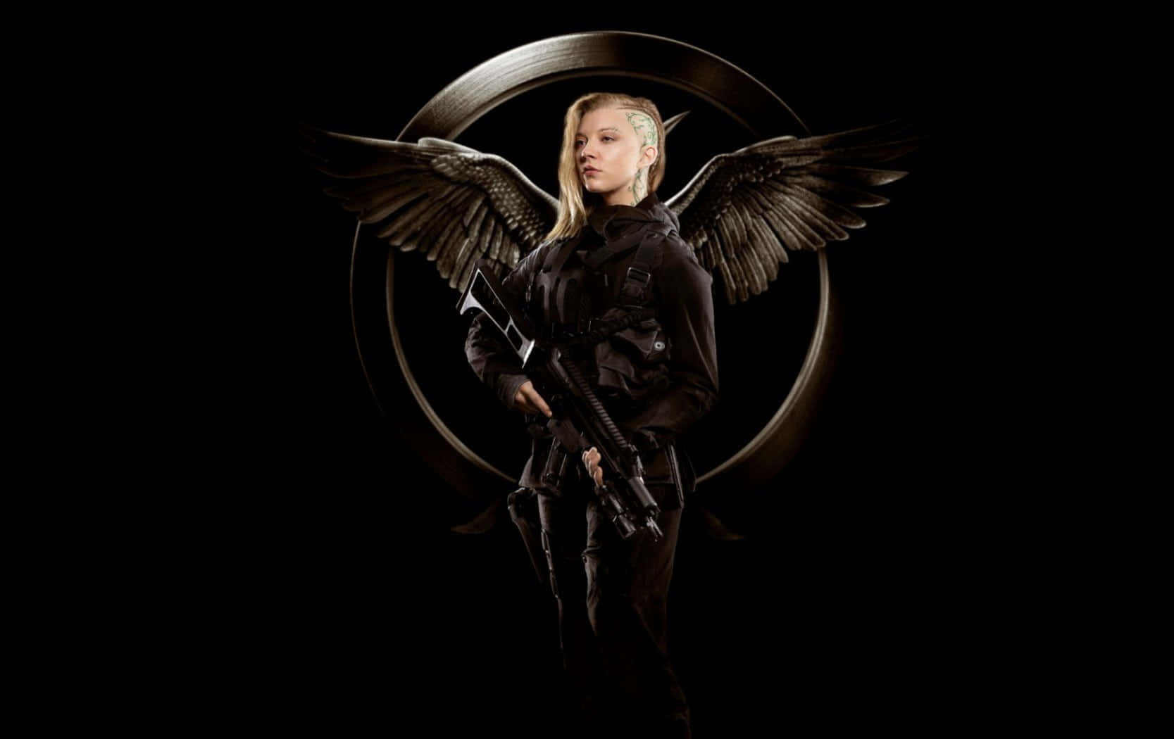 Katniss Everdeen courageously takes on the Hunger Games