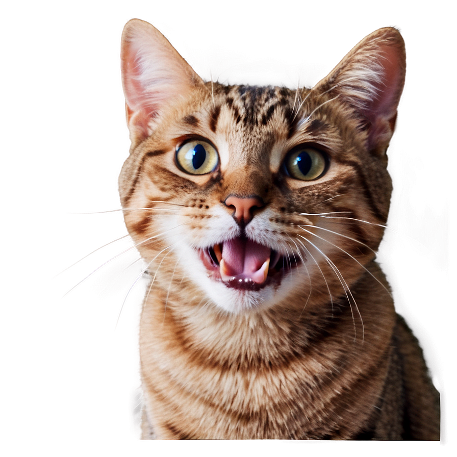 Download Hungry Cat Expression Png B | Wallpapers.com