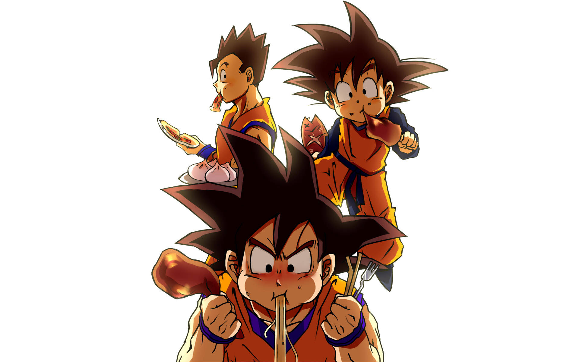 Hungry Goten And Family Wallpaper