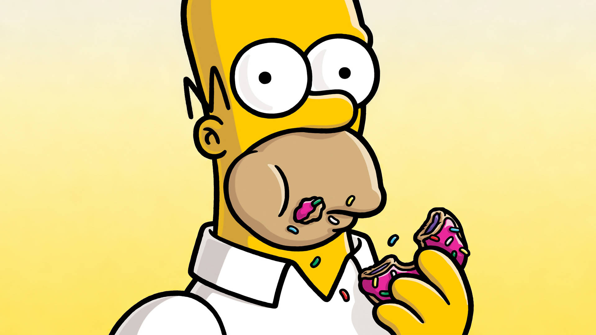 Sultne Homer Fra The Simpsons-filmen smyger sig på dette utroligt morsomme tapet. Wallpaper