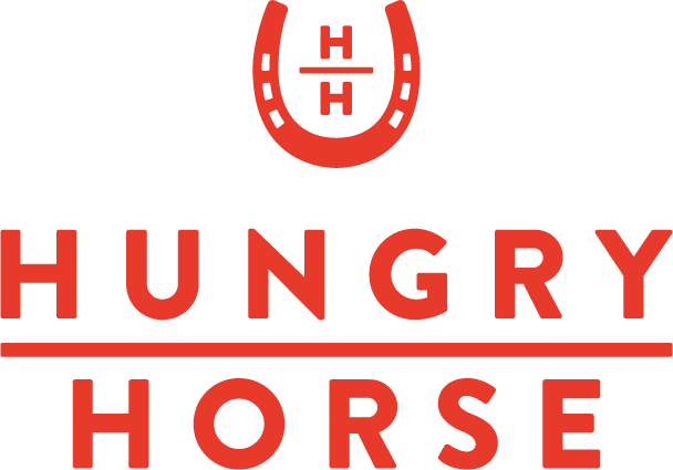 Hungry Horse Logo Redon Grey PNG