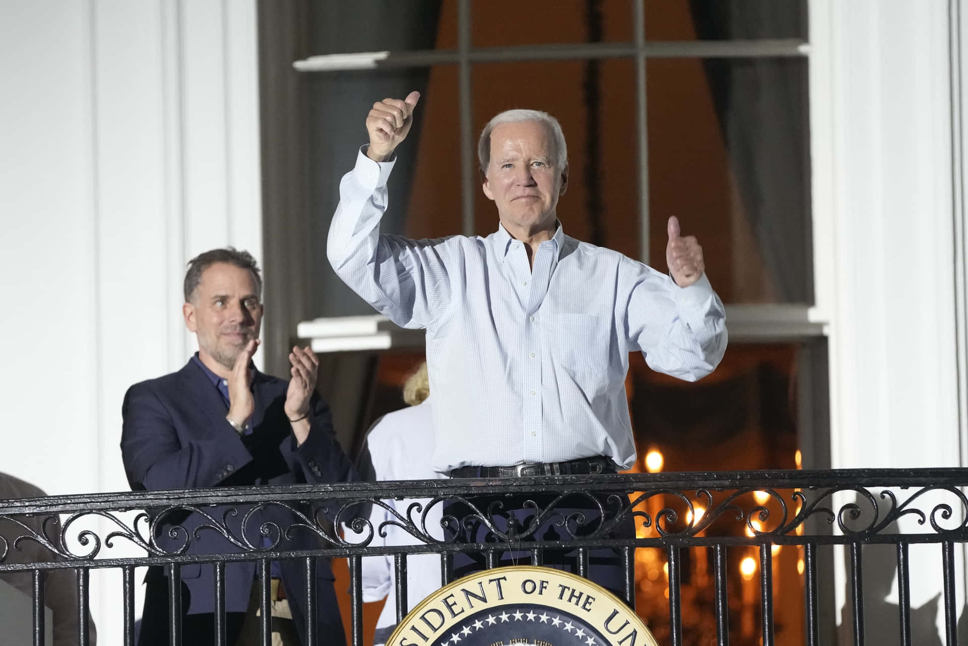 Hunter Biden Clapping Joe Biden Picture