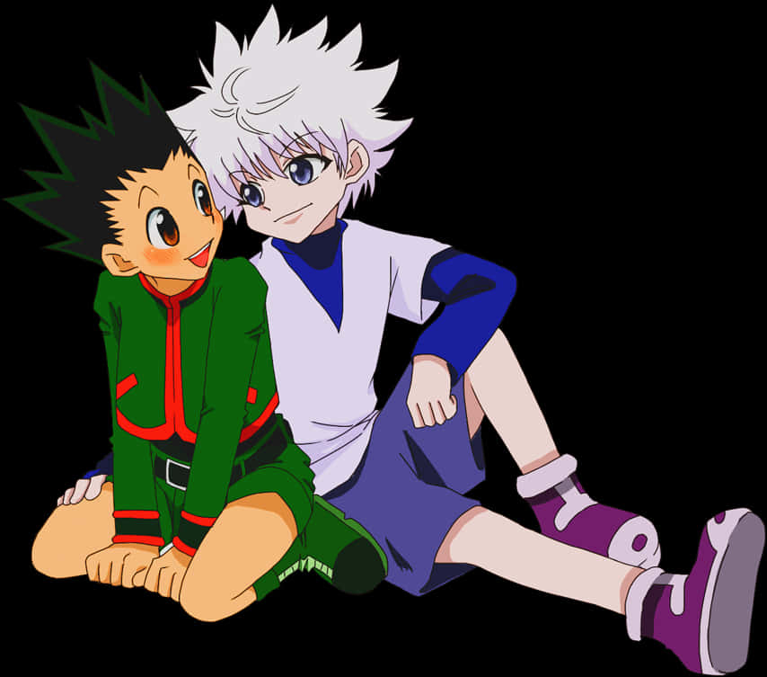 Download Hunter Friends Killuaand Gon | Wallpapers.com