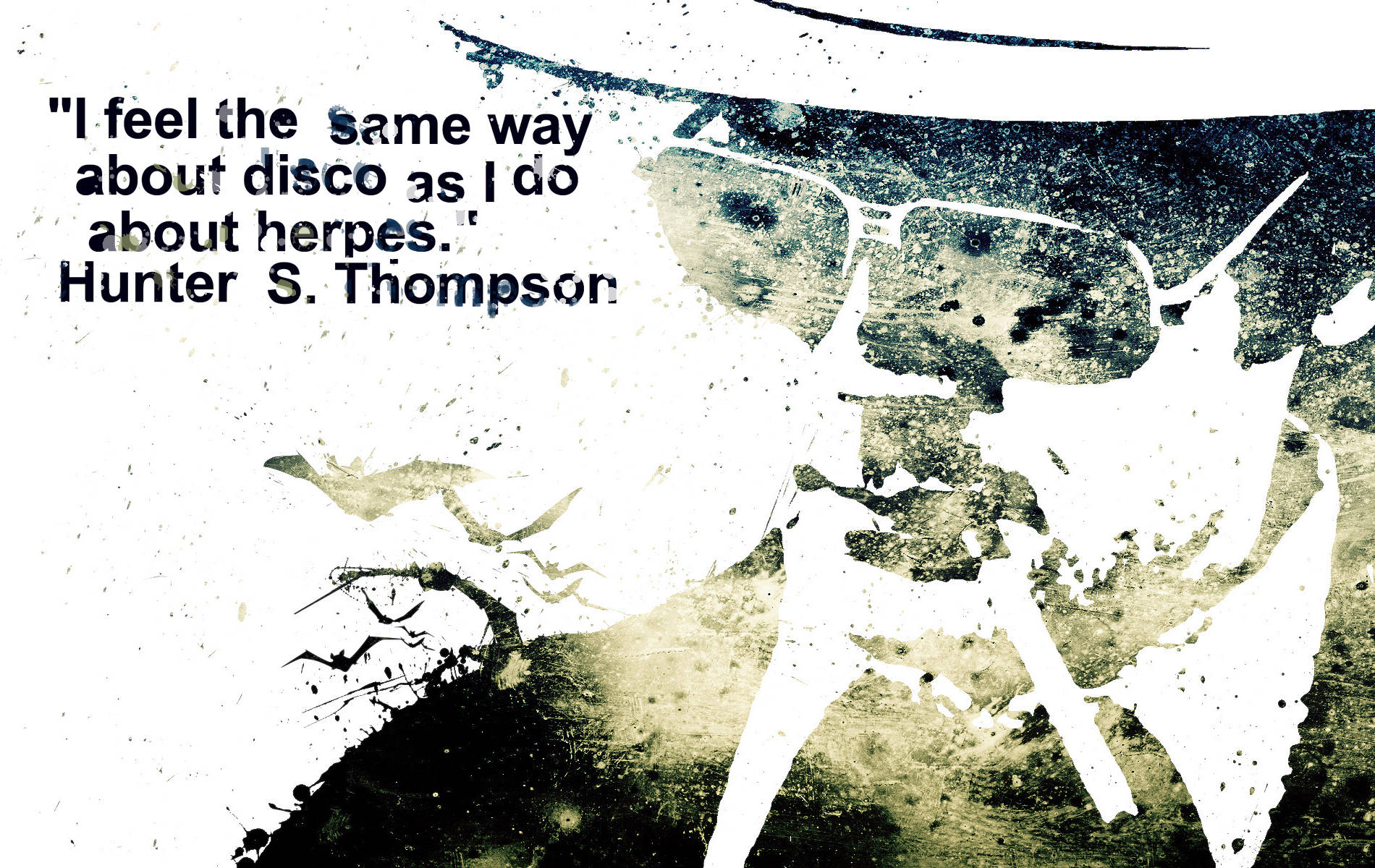 Hunter Thompson Disco Citat Wallpaper