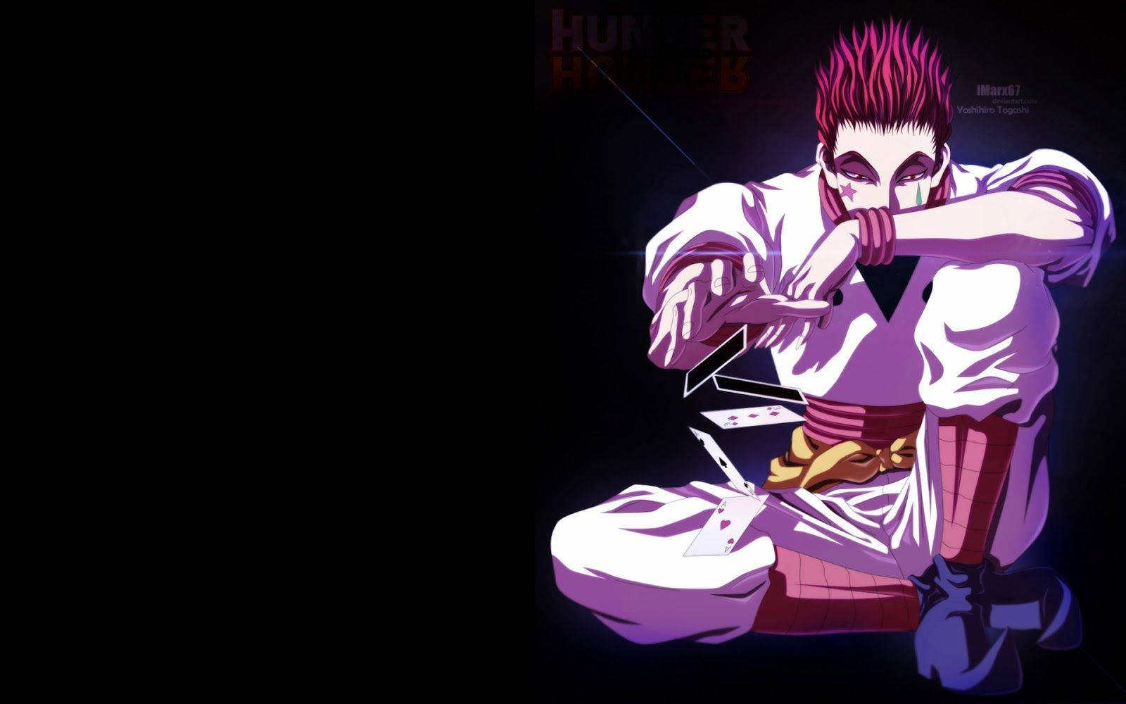 Hisoka With His Cards Wallpaper