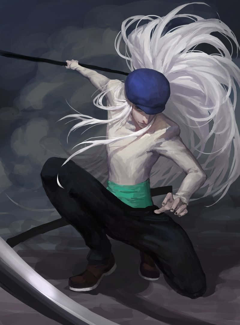 Kite from Hunter X Hunter wielding his Crazy Slots weapon Wallpaper