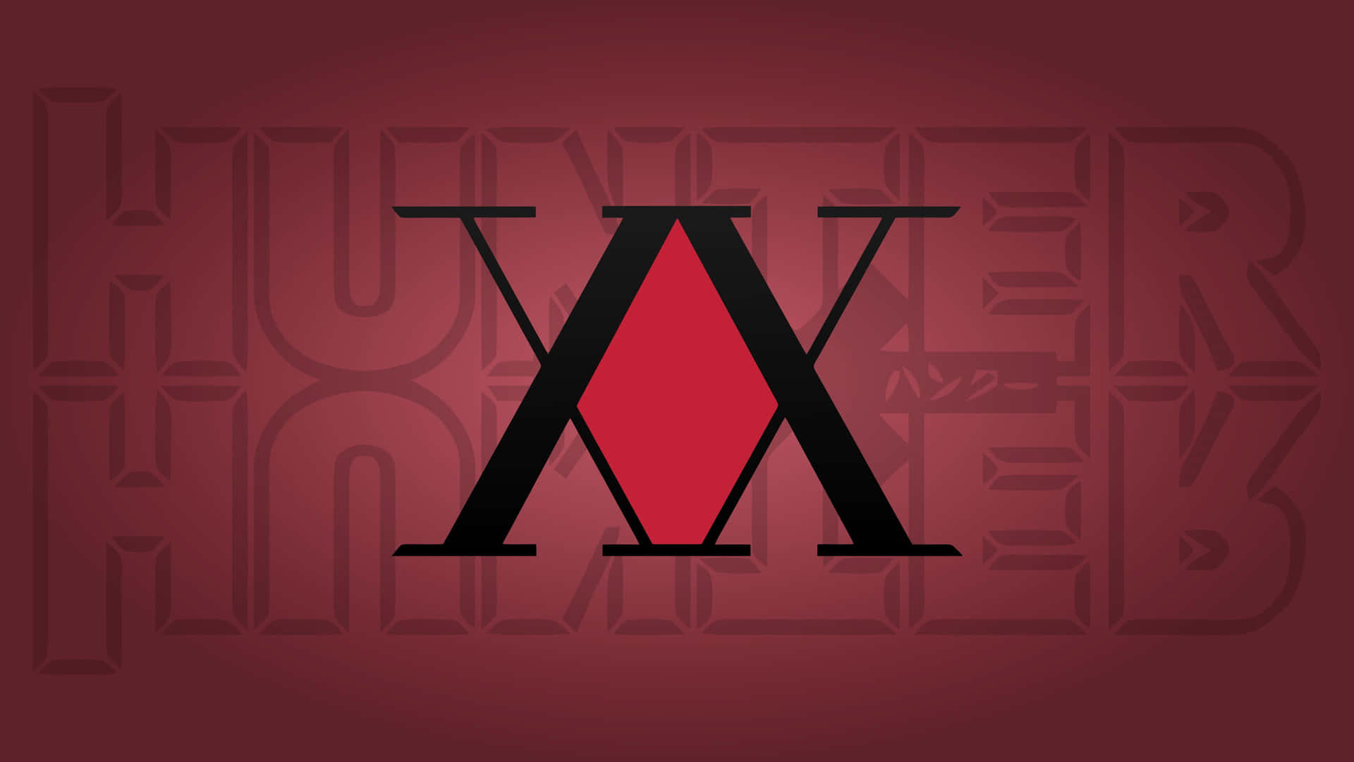 Rödhunter X Hunter Logotyp Wallpaper