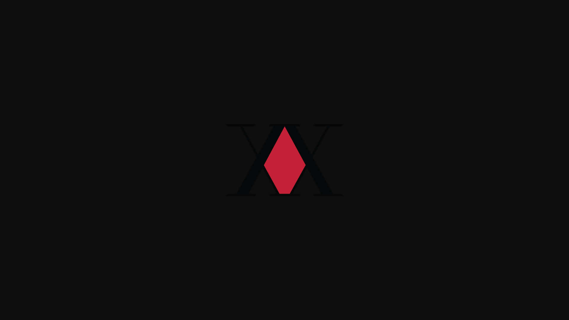 Hunter X Hunter Logo Rød Pyramide Wallpaper